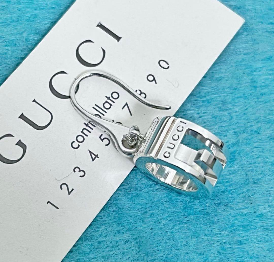 極美品‼️GUCCI Gモチーフリングピアス　両耳セット
