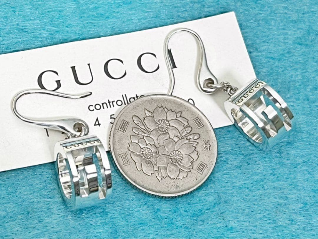 極美品‼️GUCCI Gモチーフリングピアス　両耳セット