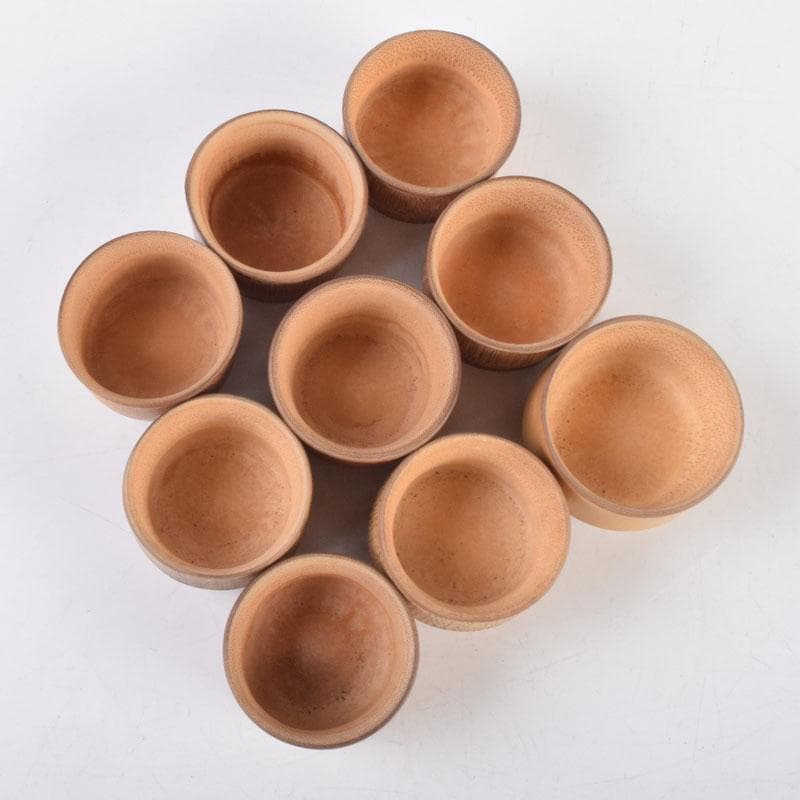 和食器　古竹製　盃　九客　C　8723