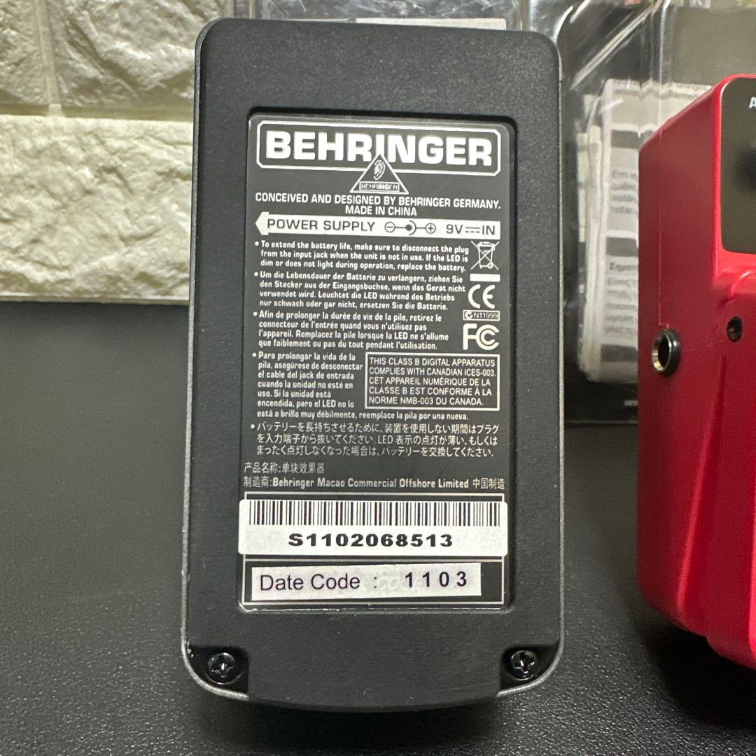 美品　Behringer ギターエフェクター2点セット　元箱付き