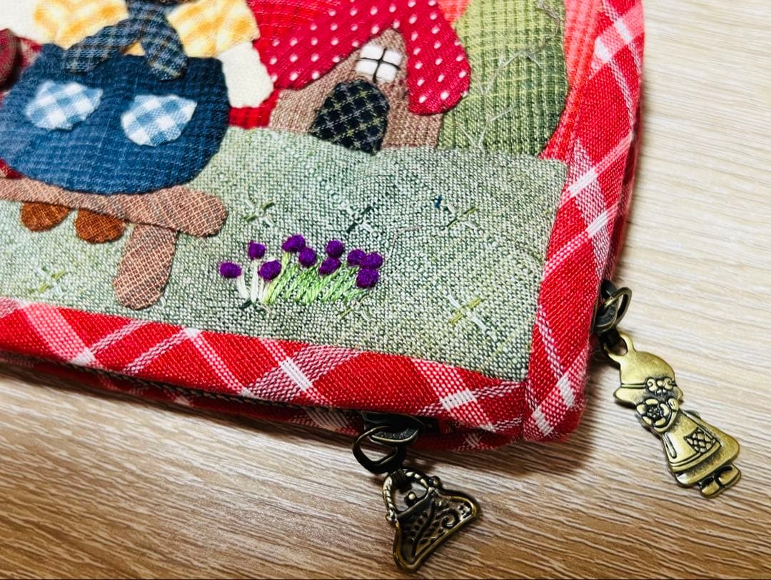 ★新作・最終出品★スーちゃん＆ビリーくん★レッド系＊ハンドメイド＊長財布＊