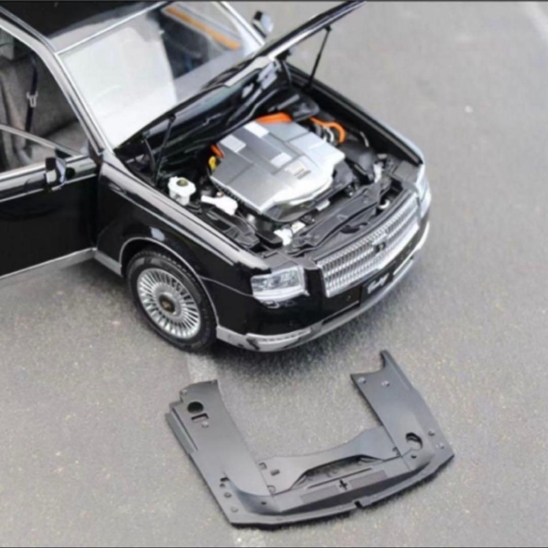 LCD製 1:18 トヨタ センチュリー 合金製フルオープンモデルカー　ブラック