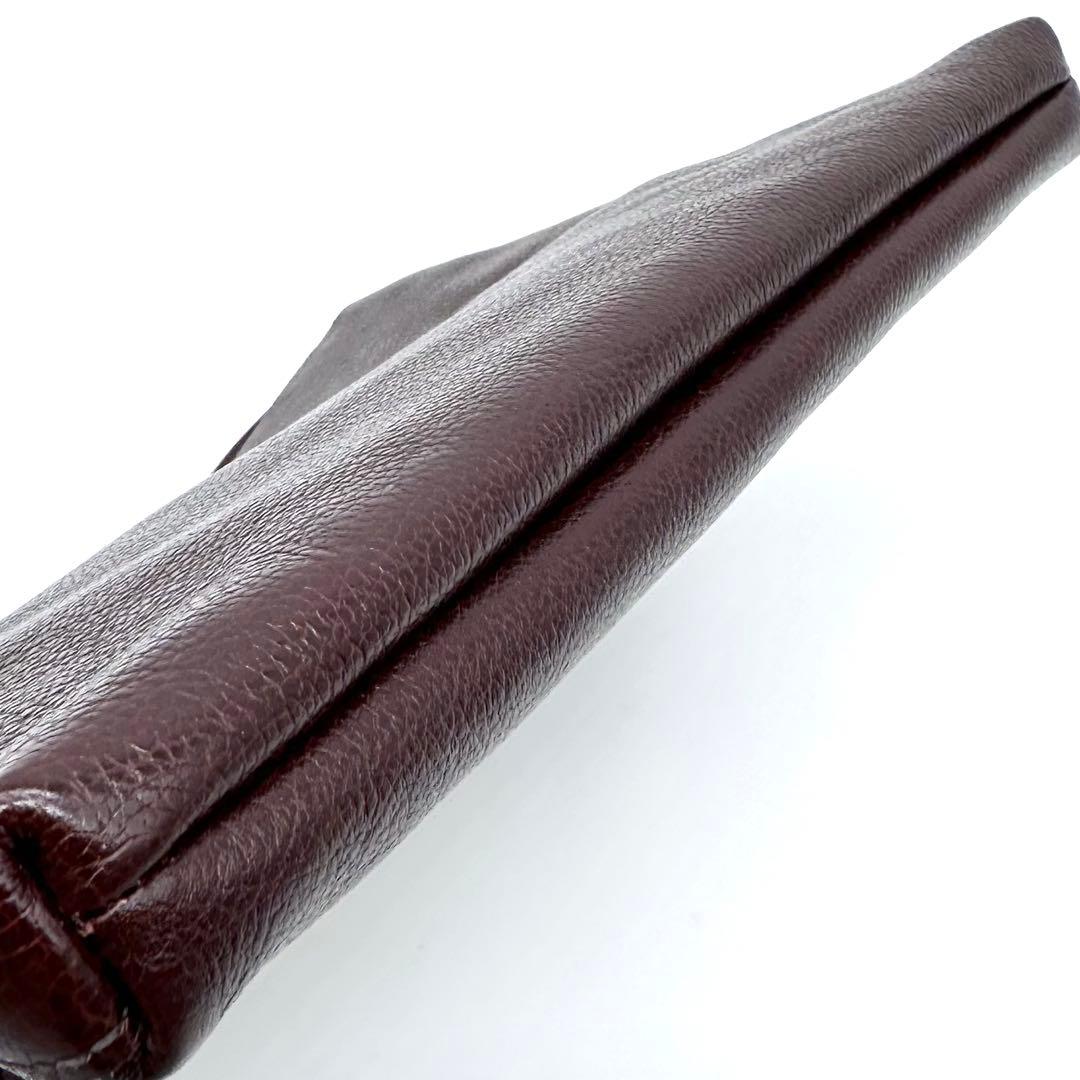 極美品✨ILBISONTE イルビゾンテ クロスボディバッグ 牛革 Dブラウン