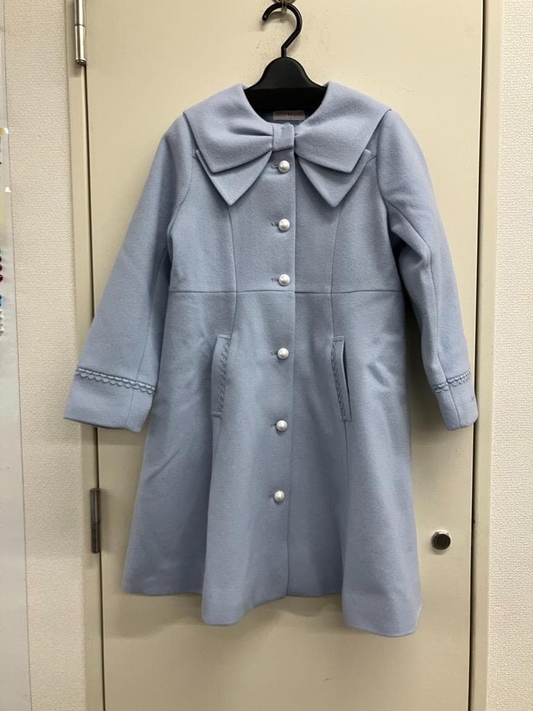 MezzoPiano　リボンカラー ウールコート140㎝