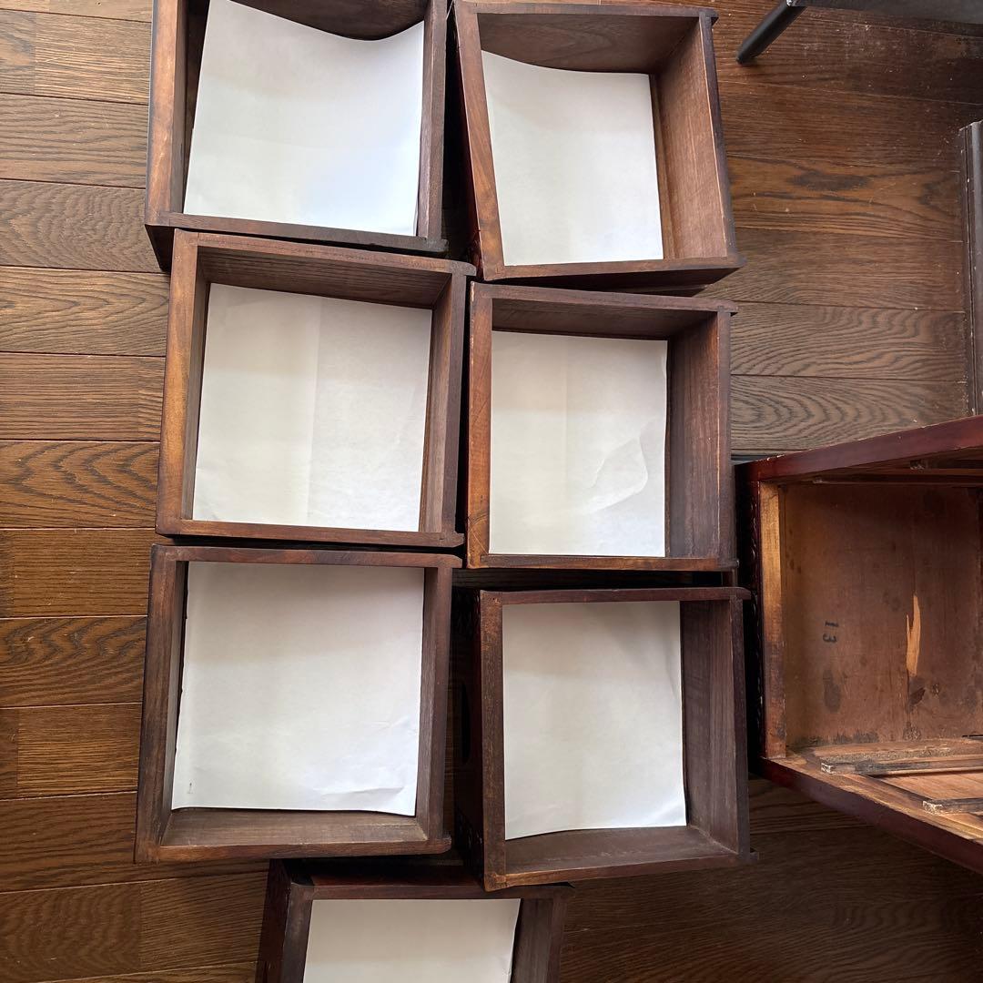 木製タンス 彫刻デザイン 7引き出し