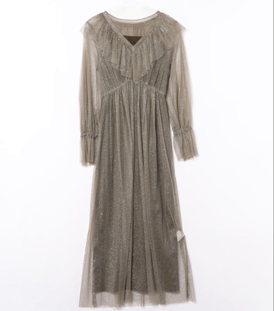 スーツ・フォーマル・ドレス GLITTER FRILL COLLAR DRESS / Ameri