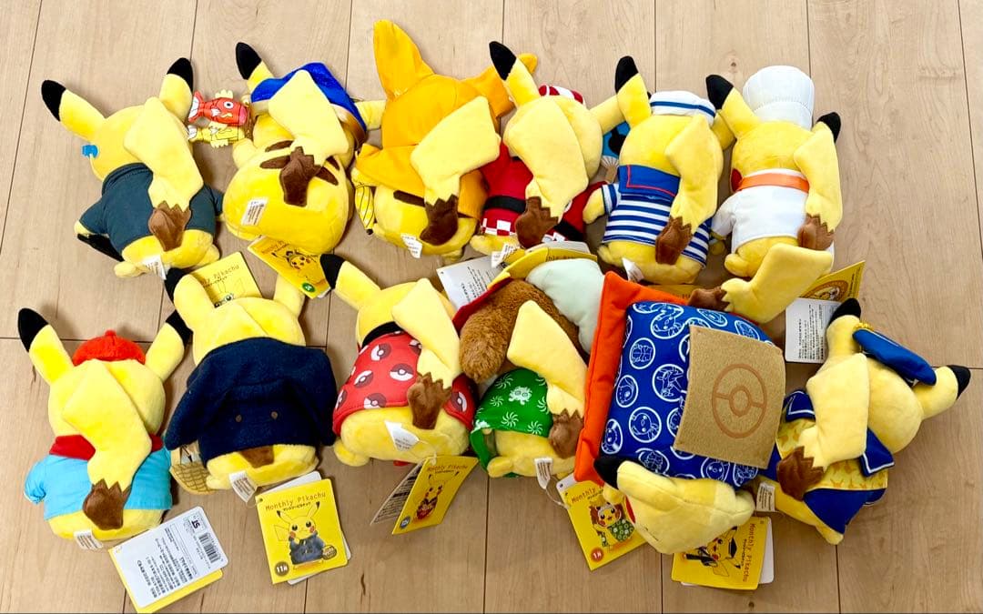 マンスリーピカチュウ　12ヶ月分コンプリートセット　全てタグ付き