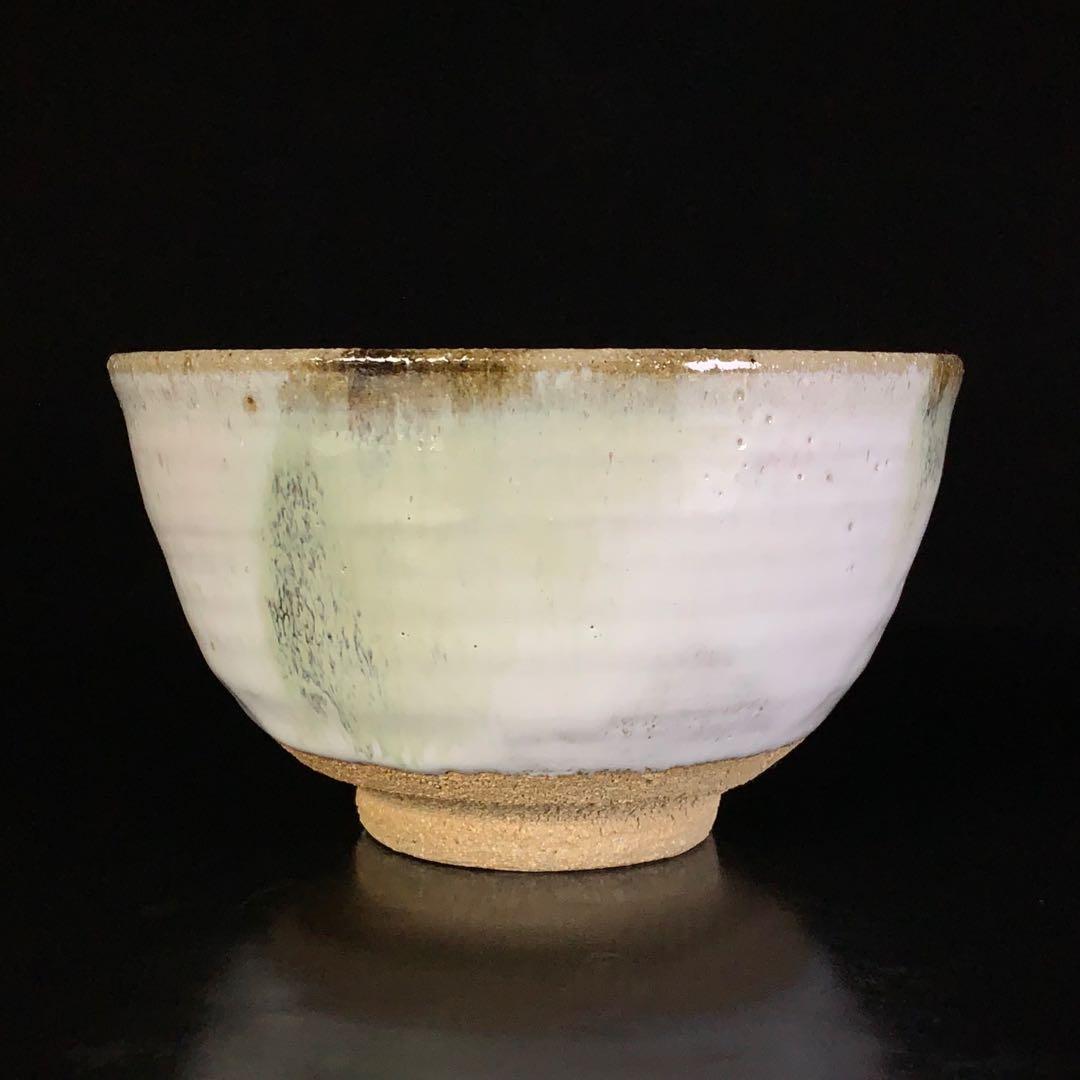 【中里重利 作】唐津焼 『斑唐津』 茶碗 共布 共箱 栞 陶歴