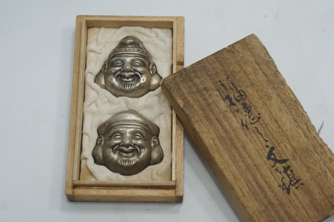 約 180g 純銀 生駒製 恵比寿 大黒 縁起物