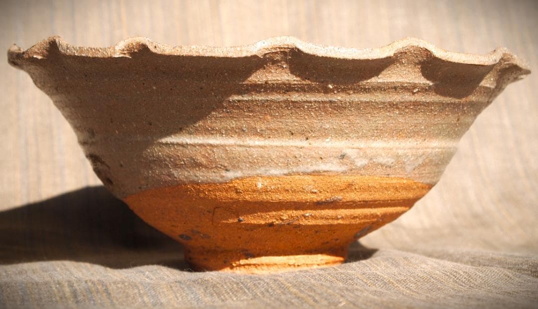 希少作★吉田明★輪花鉢★唐津系