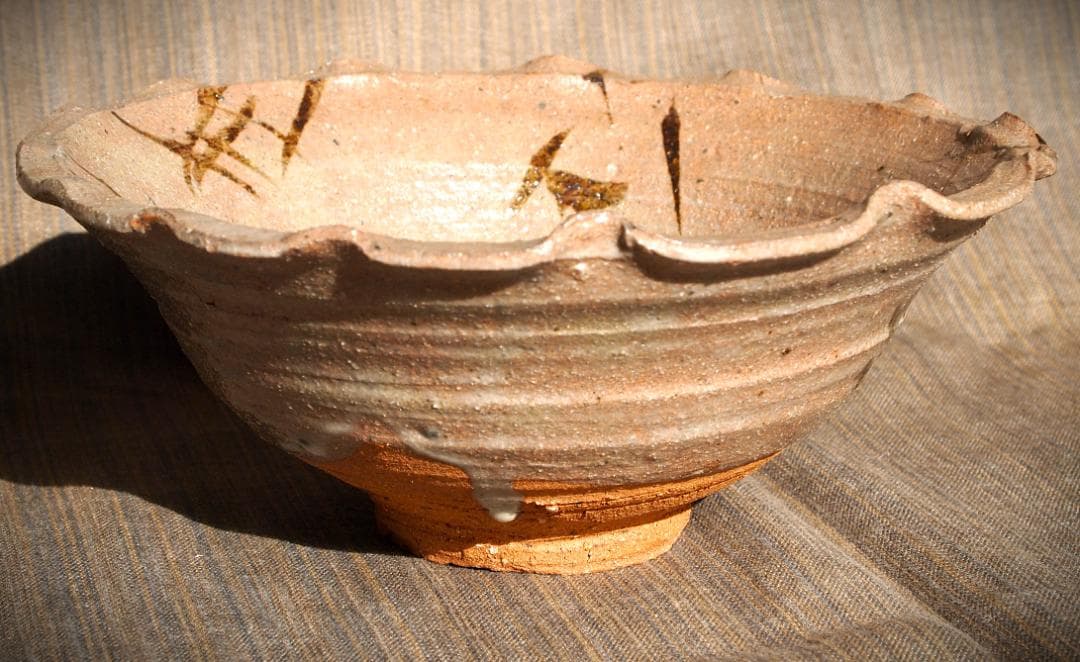 希少作★吉田明★輪花鉢★唐津系