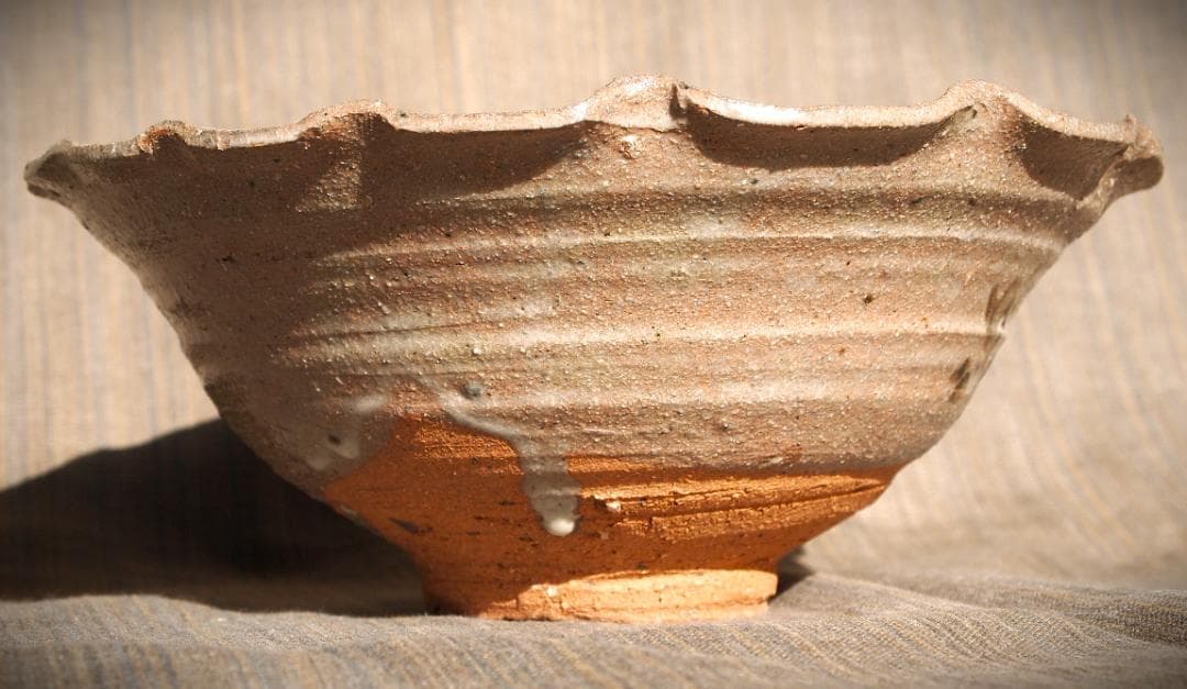 希少作★吉田明★輪花鉢★唐津系