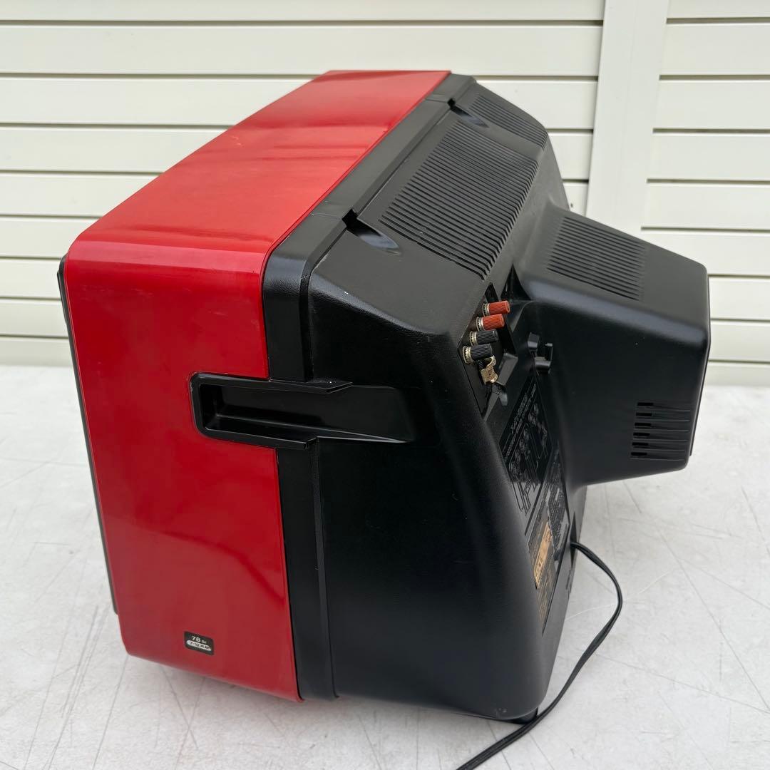 1978年製■昭和レトロ■SHARP ブラウン管テレビ　CT-1405R 赤色