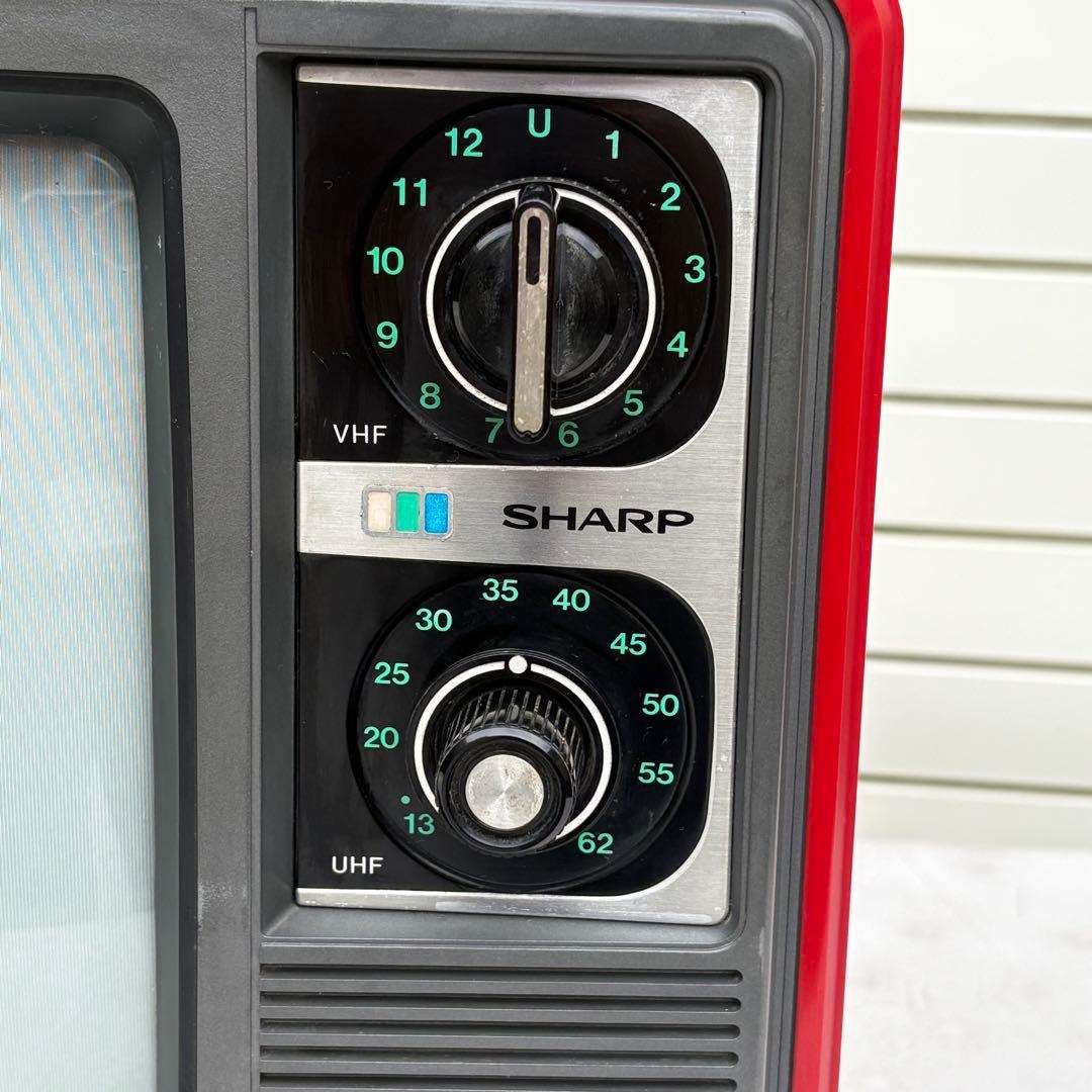 1978年製■昭和レトロ■SHARP ブラウン管テレビ　CT-1405R 赤色