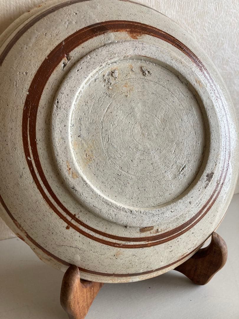 ◾️鳳凰図 陶皿 25cm江戸中期様式 あてがみ技法｜吉祥寺・三鷹アンティーク購入