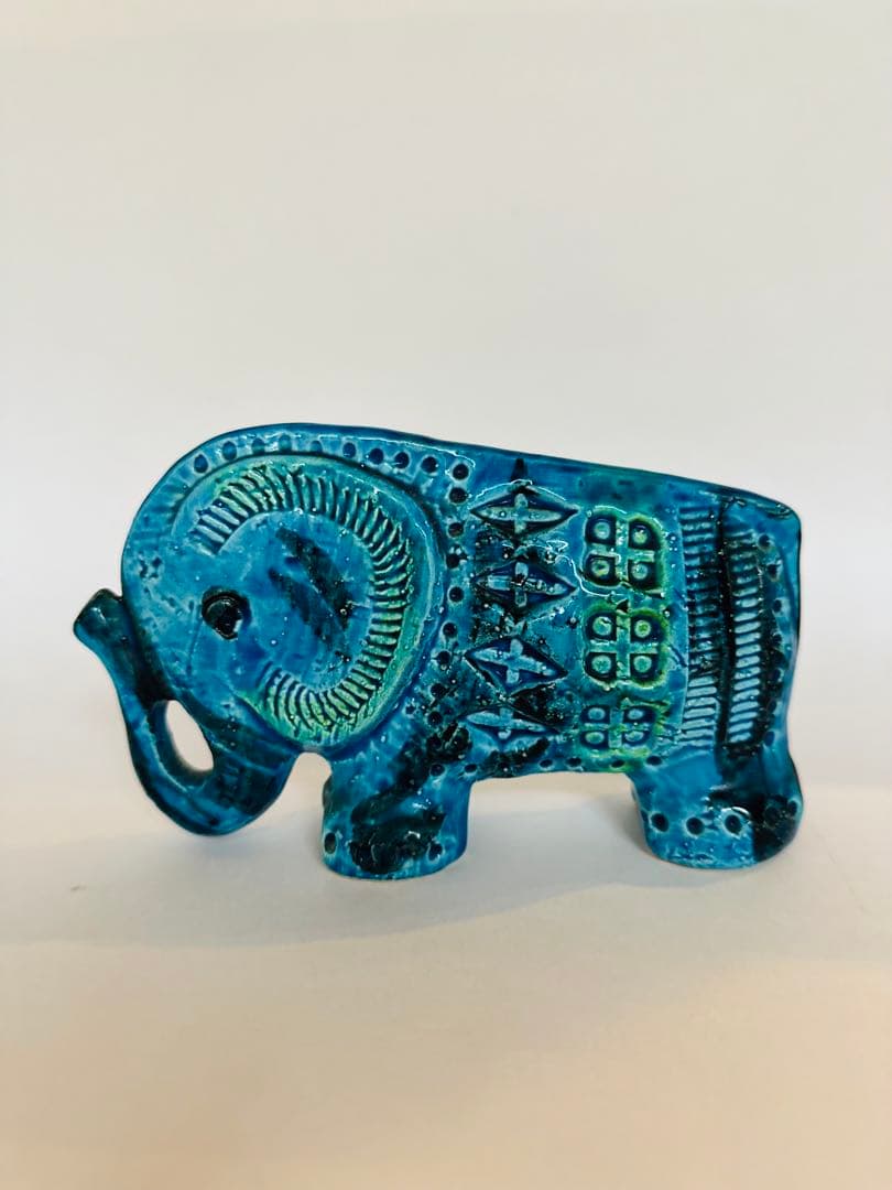 Bitossi Flavia リミニブルー 象の置物 イタリア