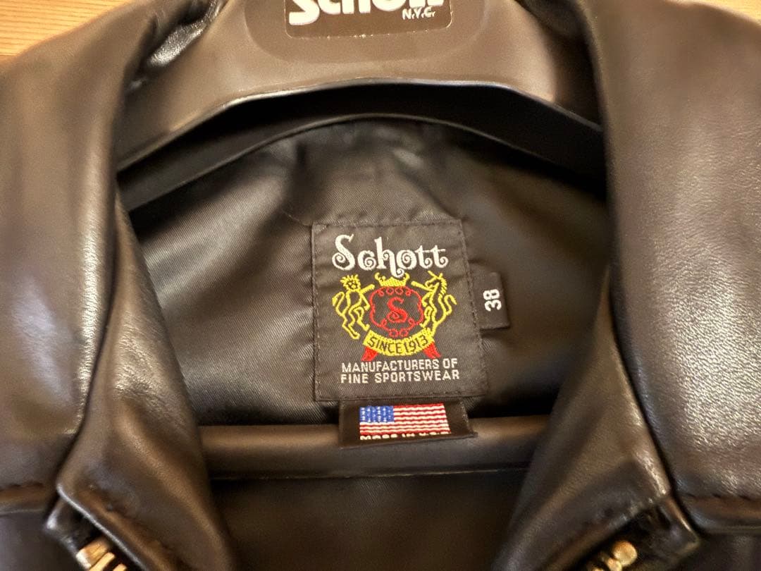 Schott 103US TRUCKER レザージャケット 38 牛革