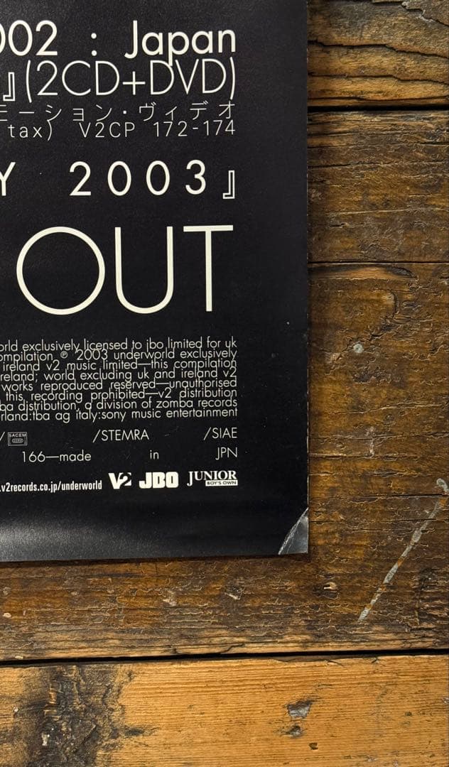 【非売品】　underworld アンダーワールド　1992-2002　ポスター