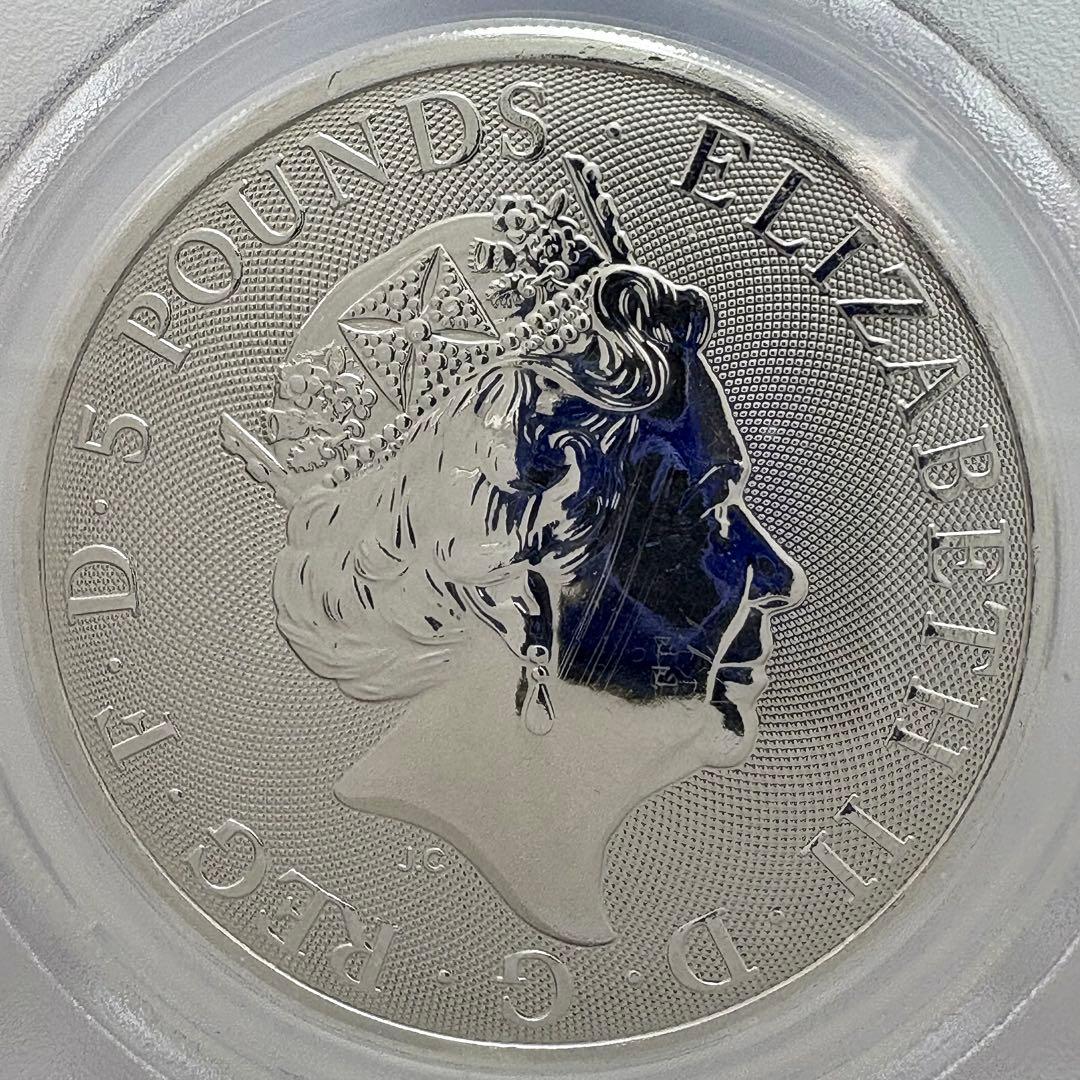 2022年 クイーンズビースト コンプリーター 2オンス 5ポンド 銀貨