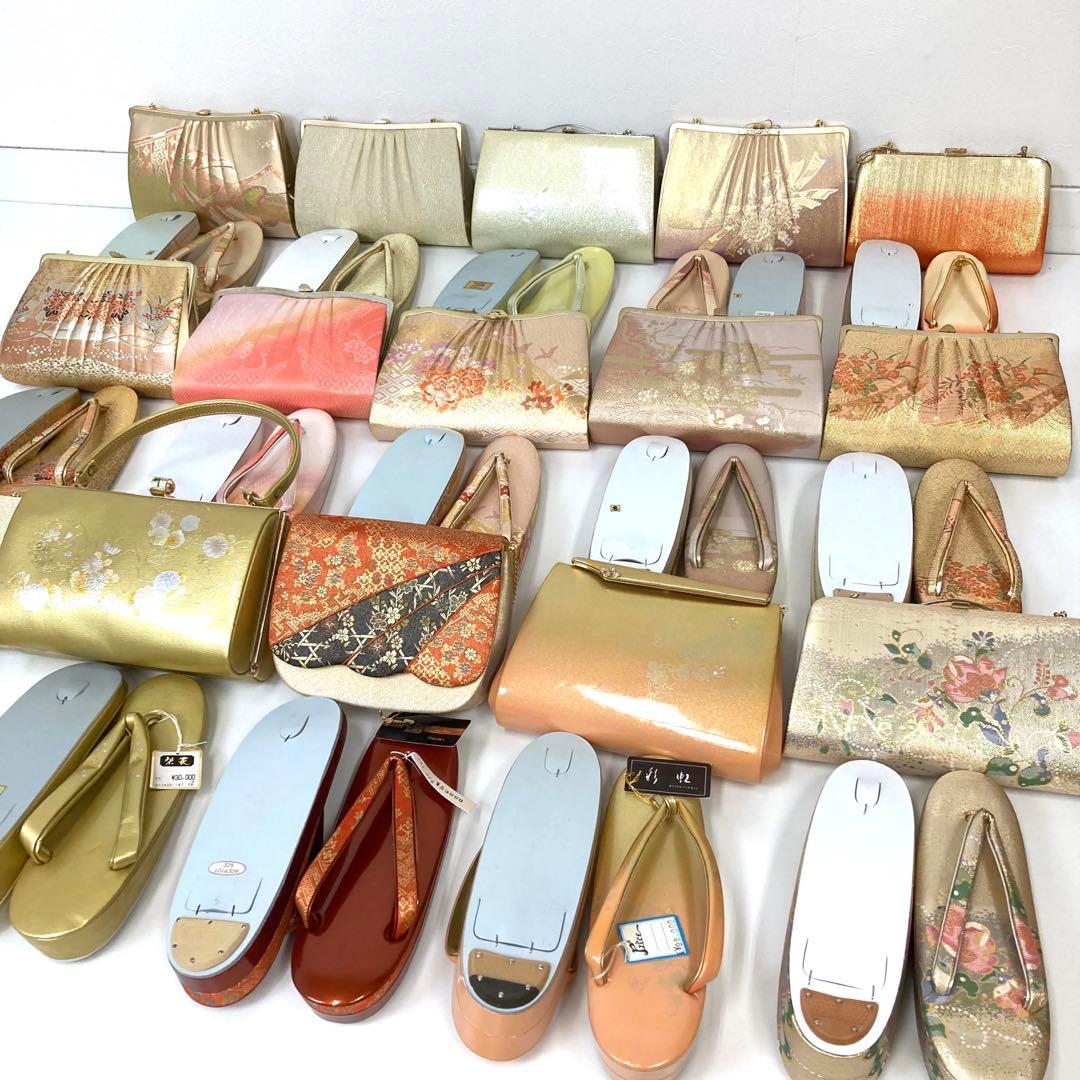 【TAMA屋】全て草履バッグセット ストーン 蝶々 まとめ15点TM1434