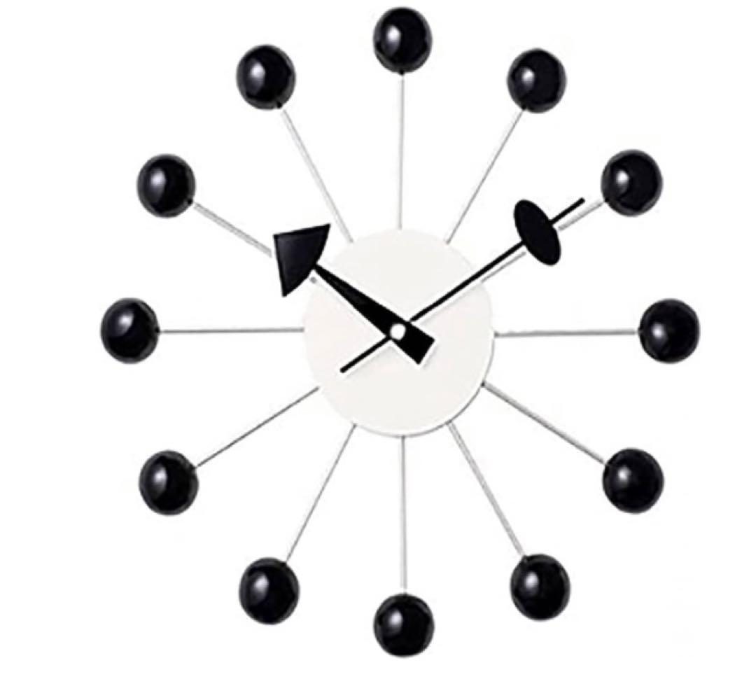 ボールクロック ウォールナット ウォルナット 掛け時計 デザイン時計　レプリカ