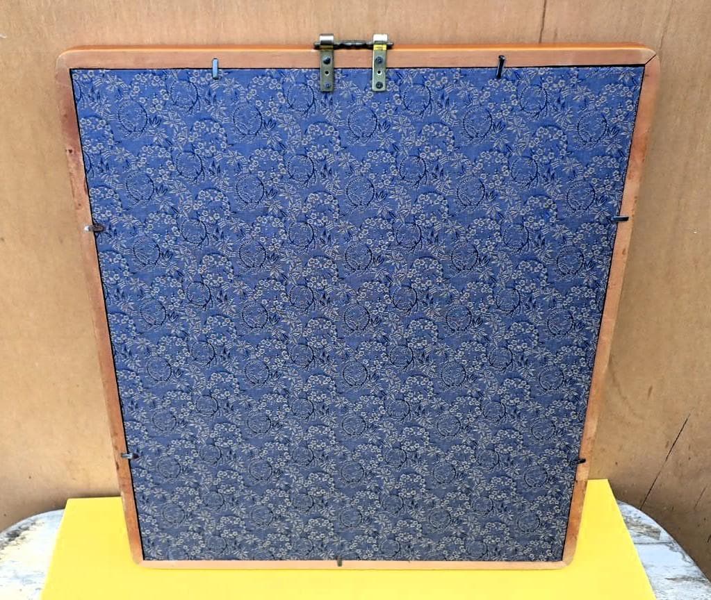 仏字「佛」中心 曼荼羅風 仏教書画 署名・落款・朱印あり 額装 仏画 書道作品