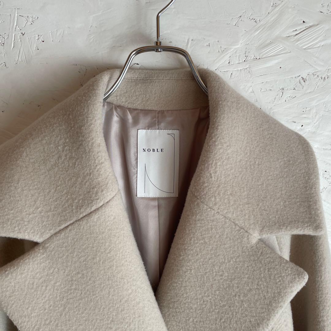 日本製【NOBLE】ウールロングチェスターコート　36