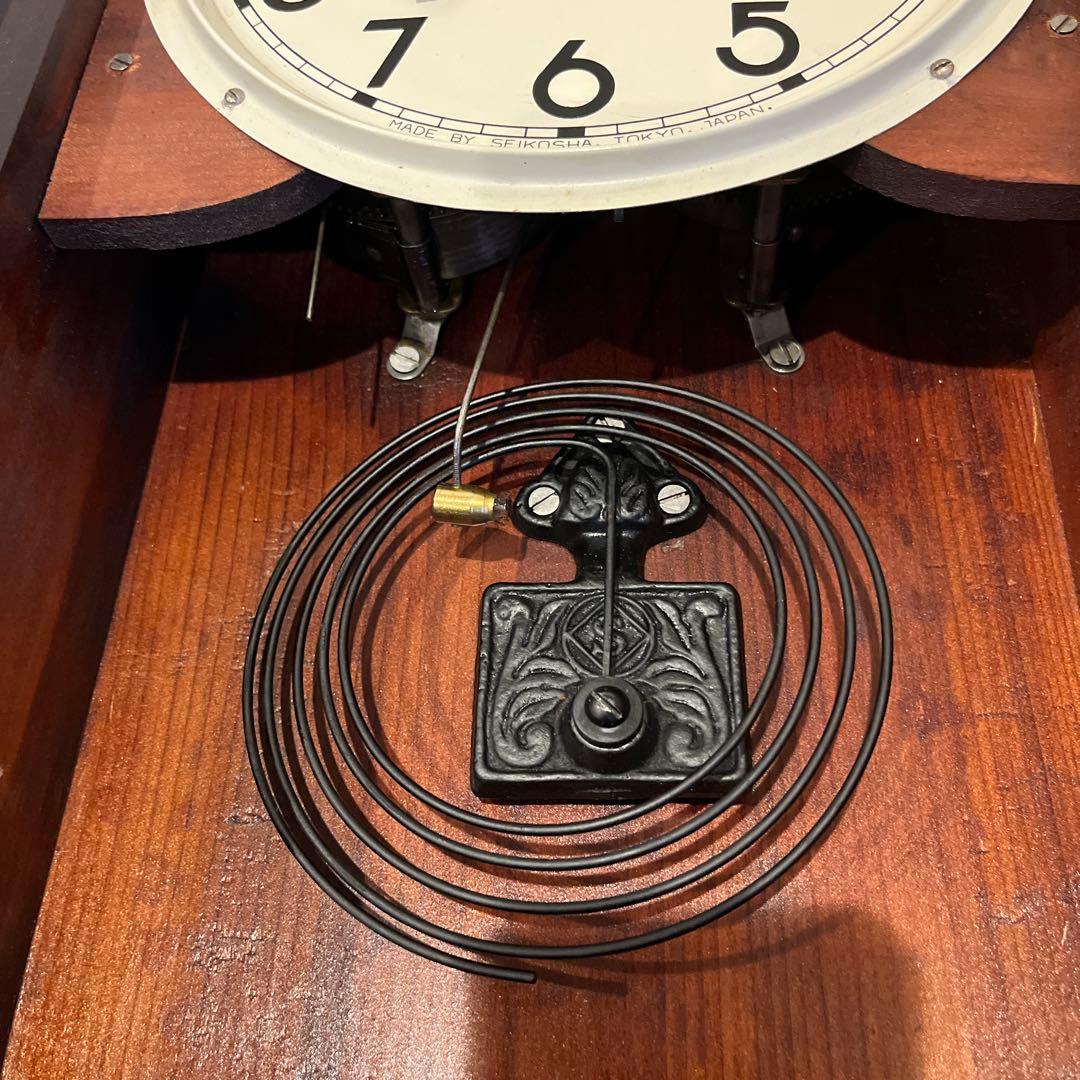 セイコー Seiko 木製振り子時計 手巻き式