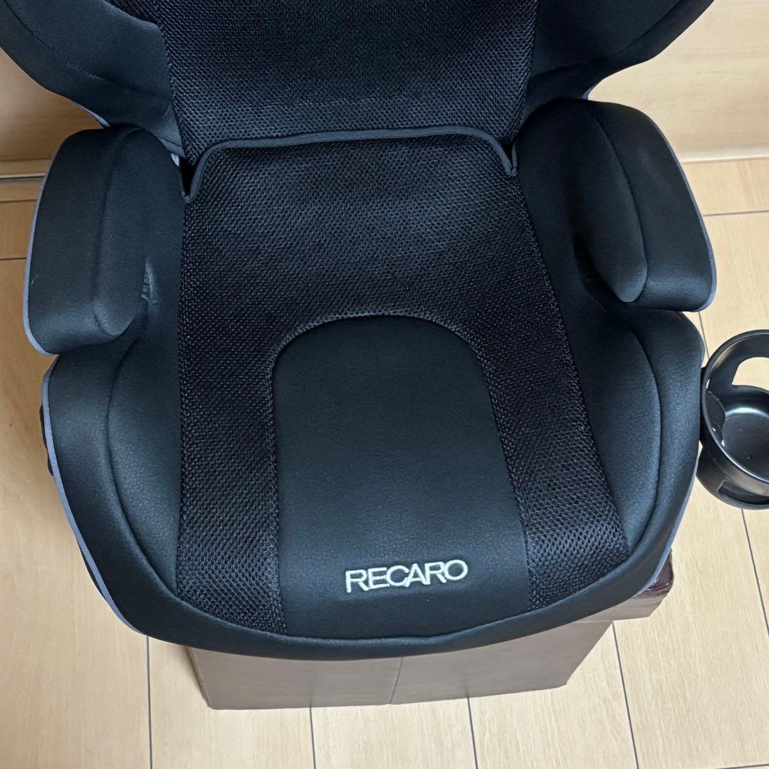 【美品】RECARO ジュニアシート J3 ネオコスモブラック ドリンクホルダー