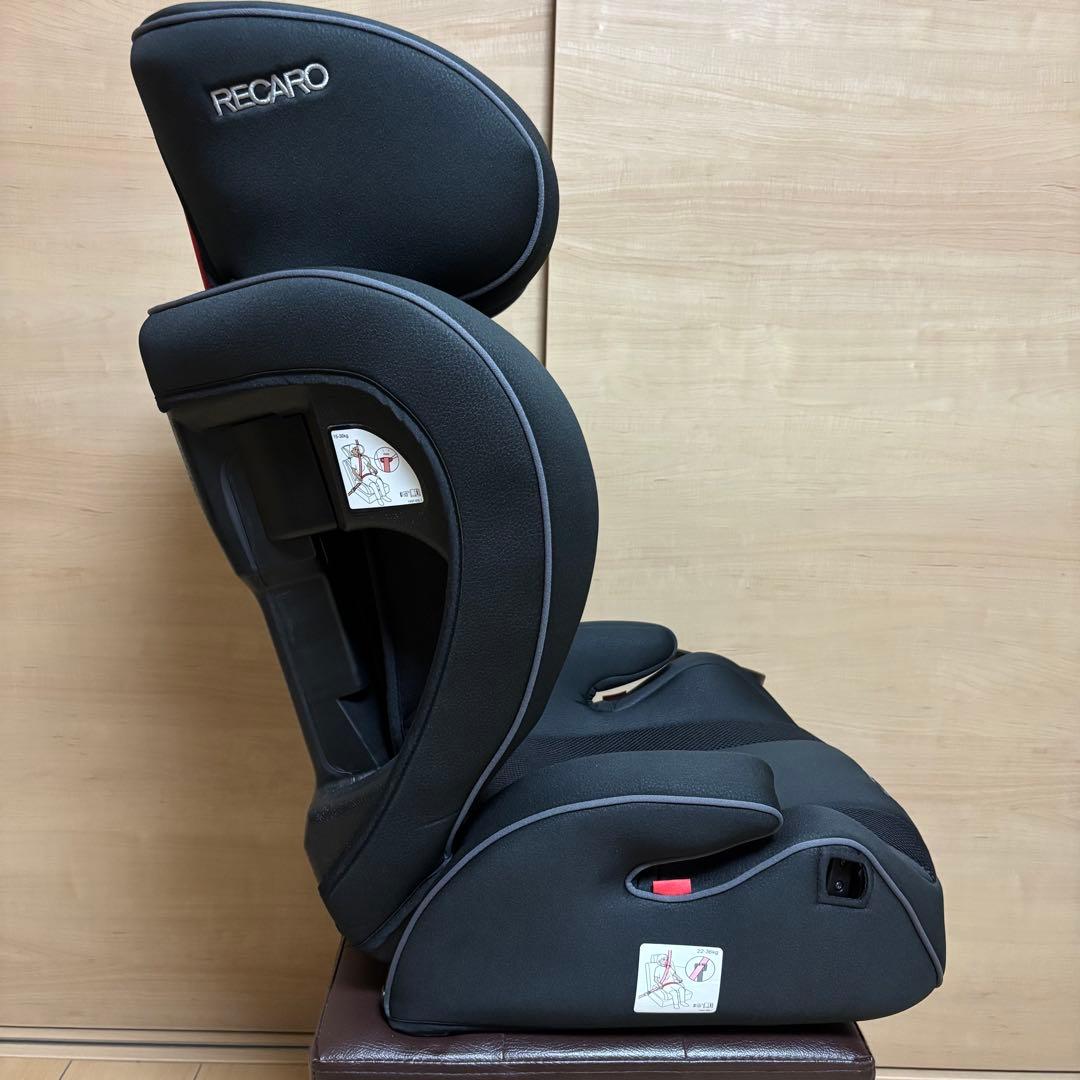 【美品】RECARO ジュニアシート J3 ネオコスモブラック ドリンクホルダー
