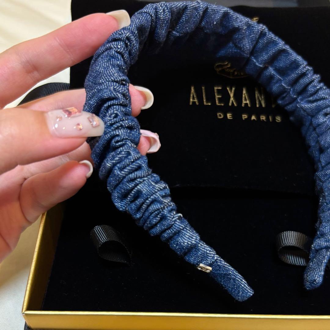 ALEXANDRE DE PARIS デニムヘアバンド
