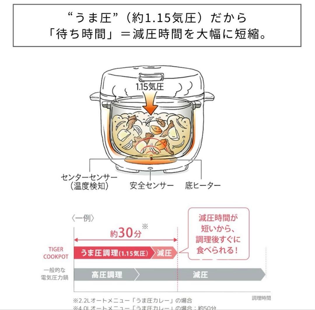 タイガー魔法瓶 電気圧力鍋 COK-N400 マットブラック