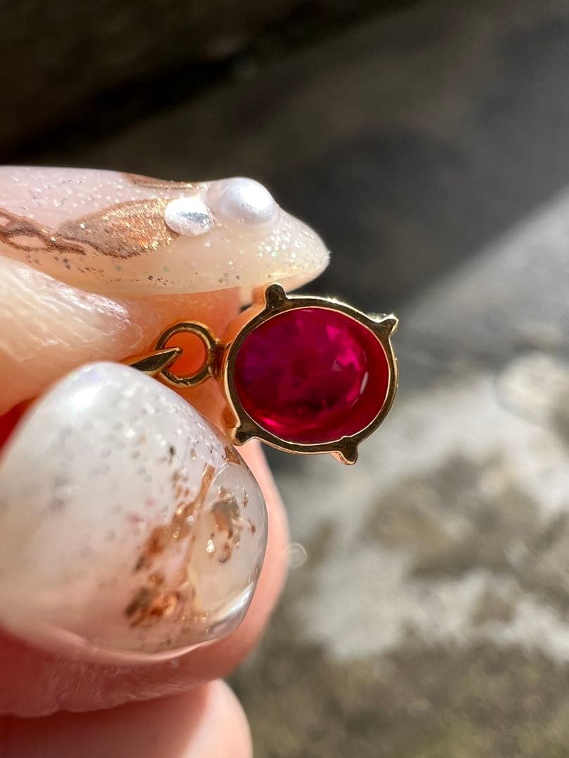 ルビーk18ペンダントトップ