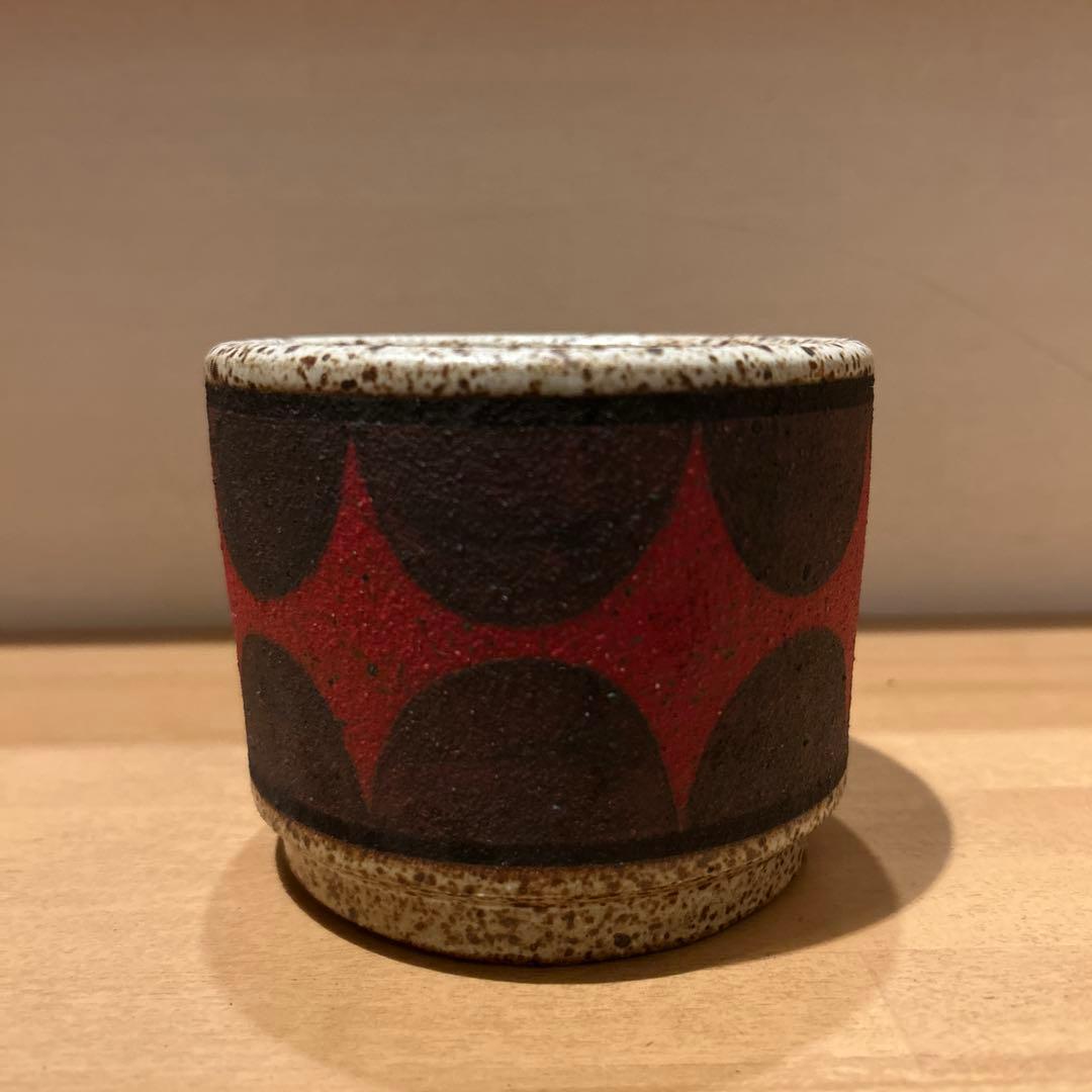 kat&roger 赤と黒 陶器 プランター 幾何学模様 キャット&ロジャー