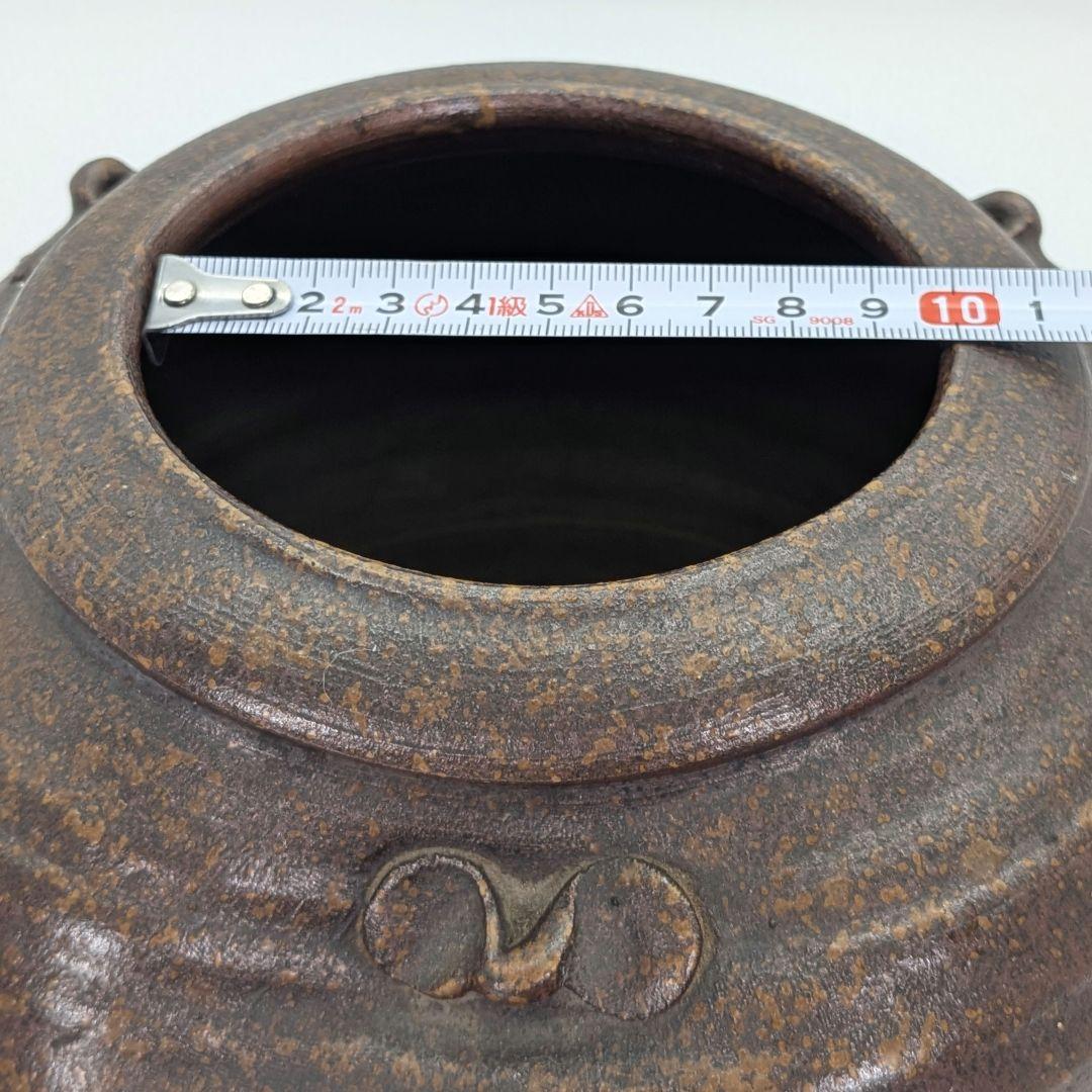 明治～昭和初期 備前焼 三耳壺 三耳壷 花瓶 花入 花器 フラワーベース 置物