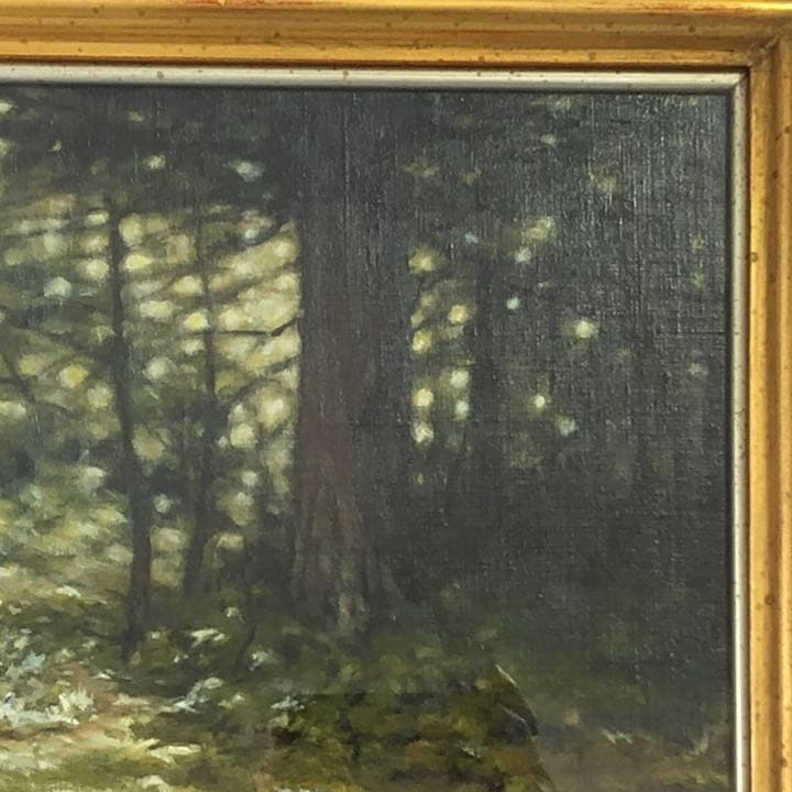 松本晴夫  夏  M8号  油絵　少年と犬