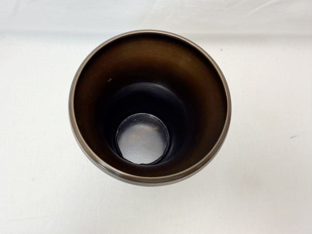 未使用 茶道具 唐銅 槍の鞘 建水 元箱