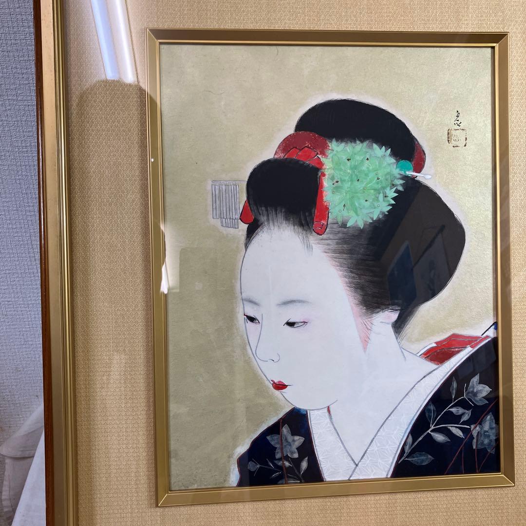 No.2634 日本画　中村貞以「舞妓　F6」