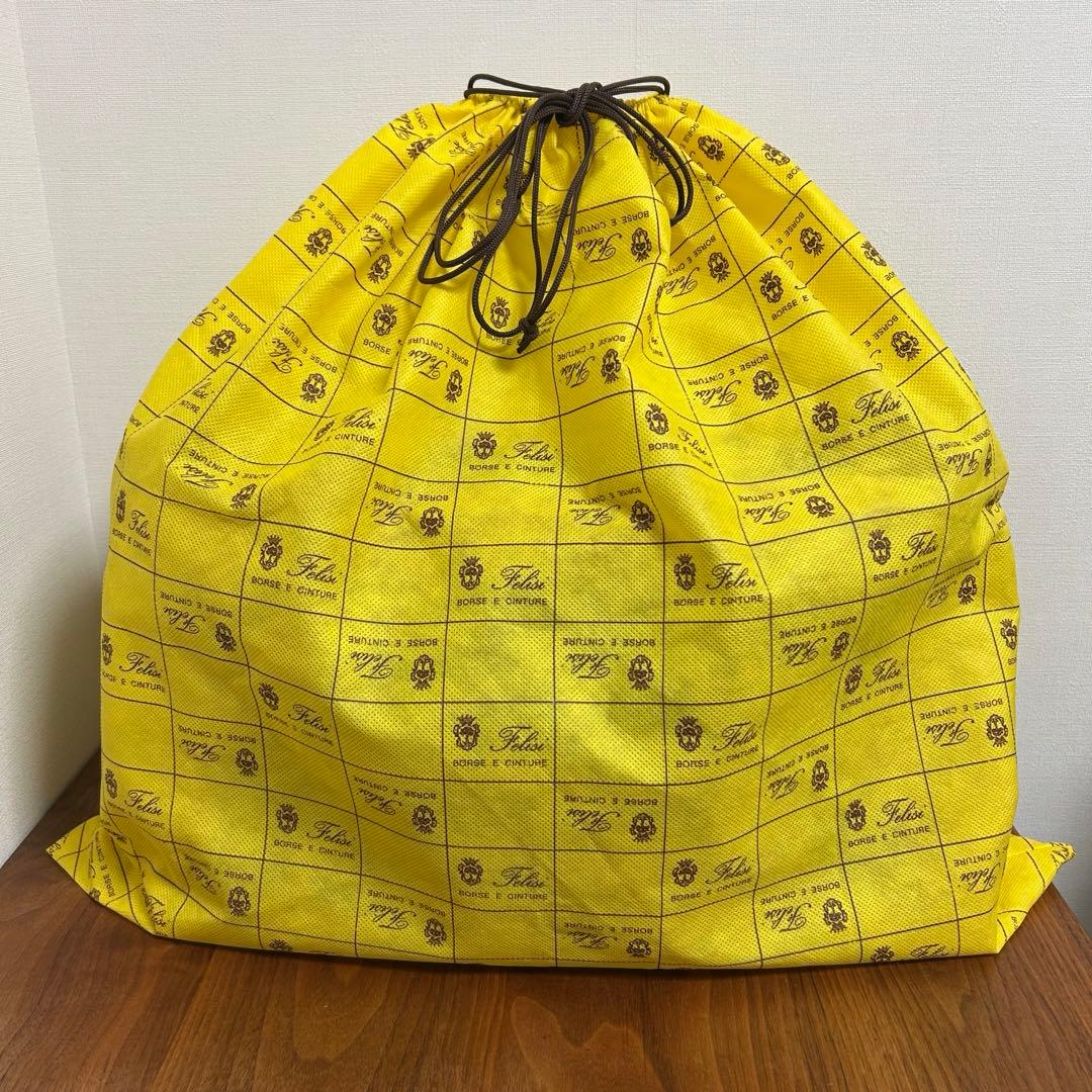 【美品】Felisi フェリージ8637/2 バッグ　ネイビー&ライトブラウン