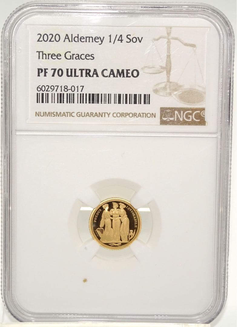 【最高鑑定】スリーグレイセス イギリス 1/4ソブリン 金貨　　エリザベス