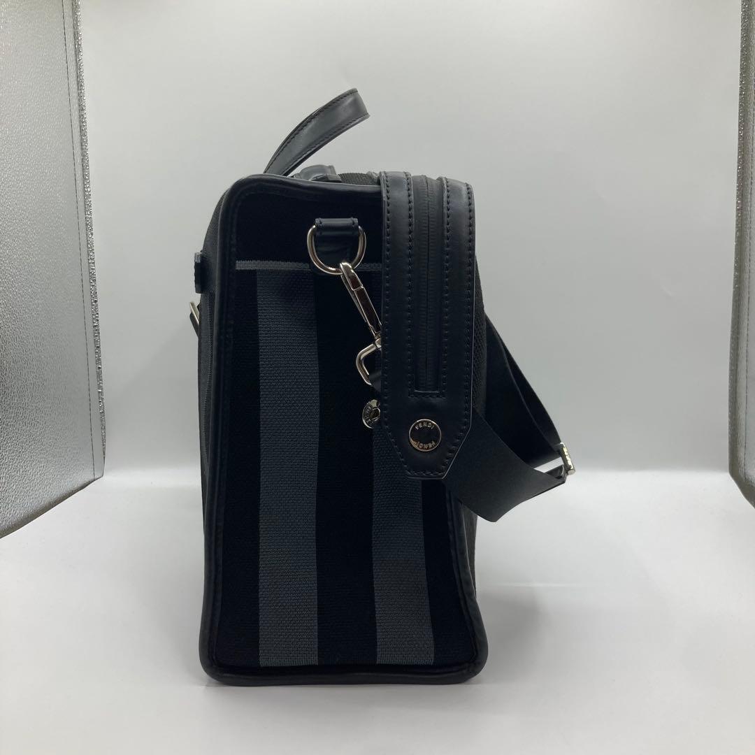 FENDI フェンディ 7VA400 ロゴ メッシュ ビジネスバッグ