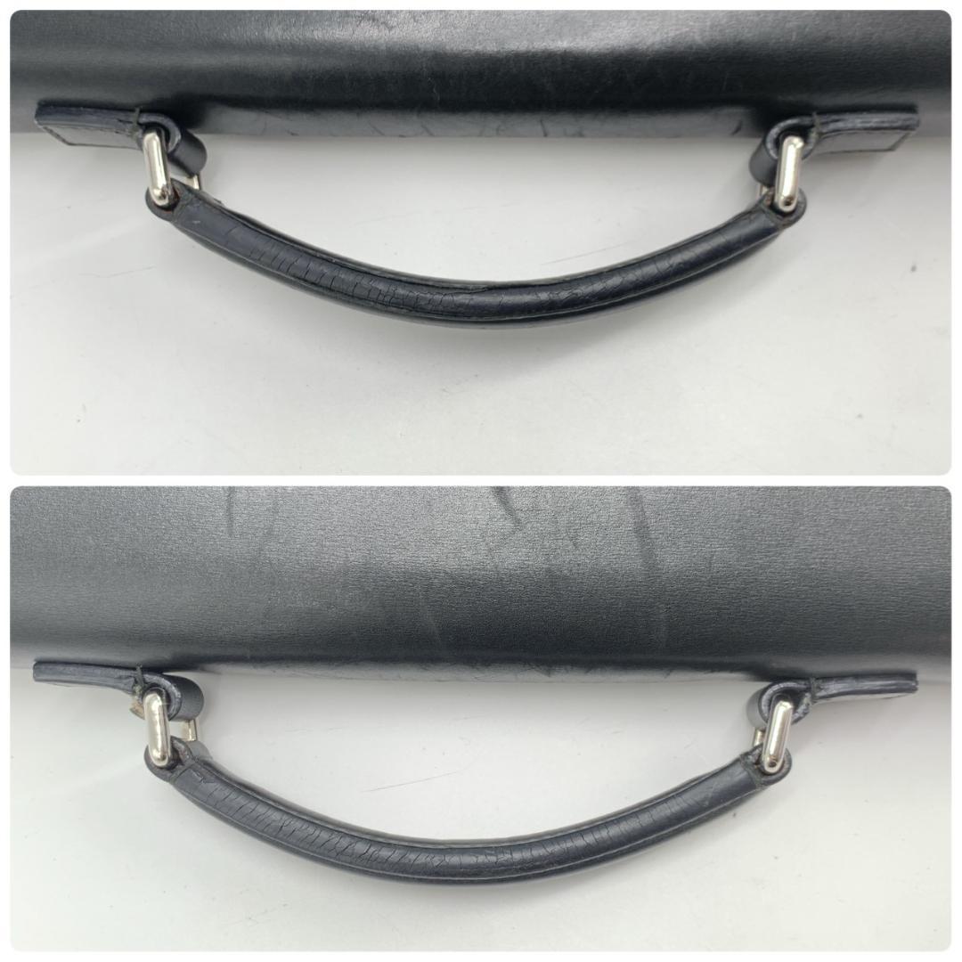 ロエベ ヴィンテージ アナグラム ビジネスバッグ ブリーフケース 本革 黒