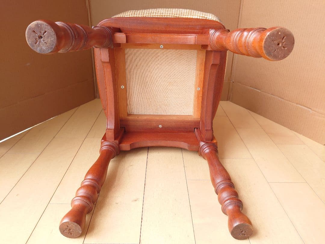 アンティーク 木製椅子 コスメティックチェア ウッドチェア