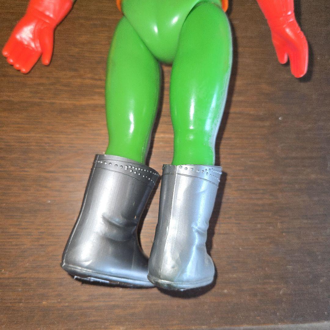 旧バンダイ サンダーマスク 面取れ ソフビ 当時物！