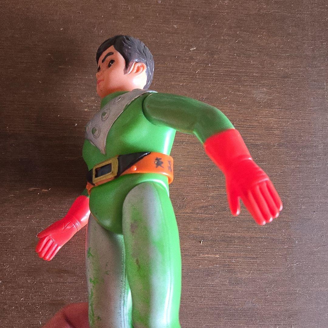 旧バンダイ サンダーマスク 面取れ ソフビ 当時物！