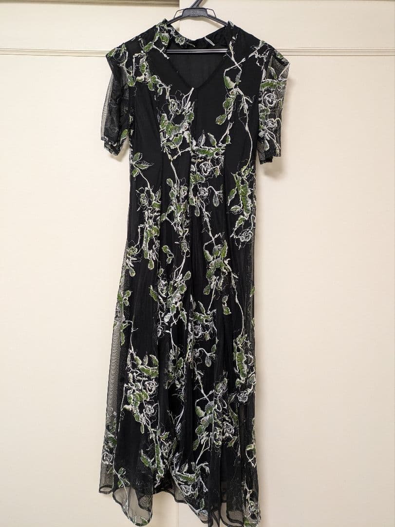 【美品】2WAY WILD ROSE CANVAS ART DRESS　Sサイズ