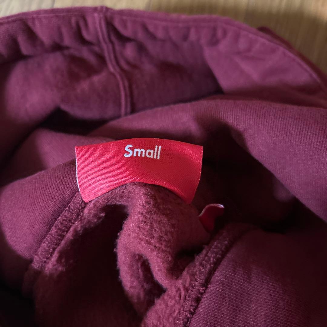 Supreme バーガンディ フード付きパーカー