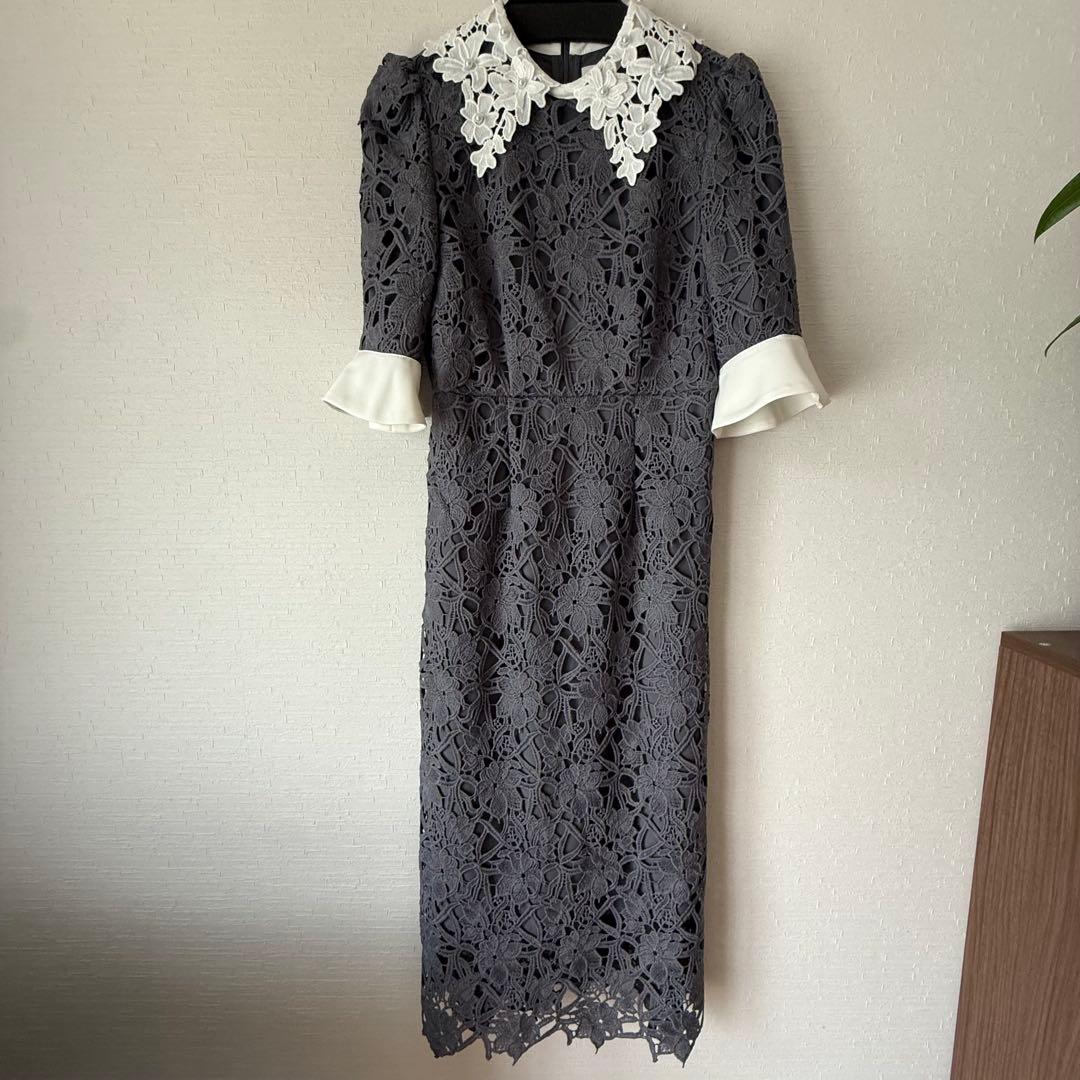 花柄レースカラースパンコールAラインドレス結婚式二次会パーティー成人式デート