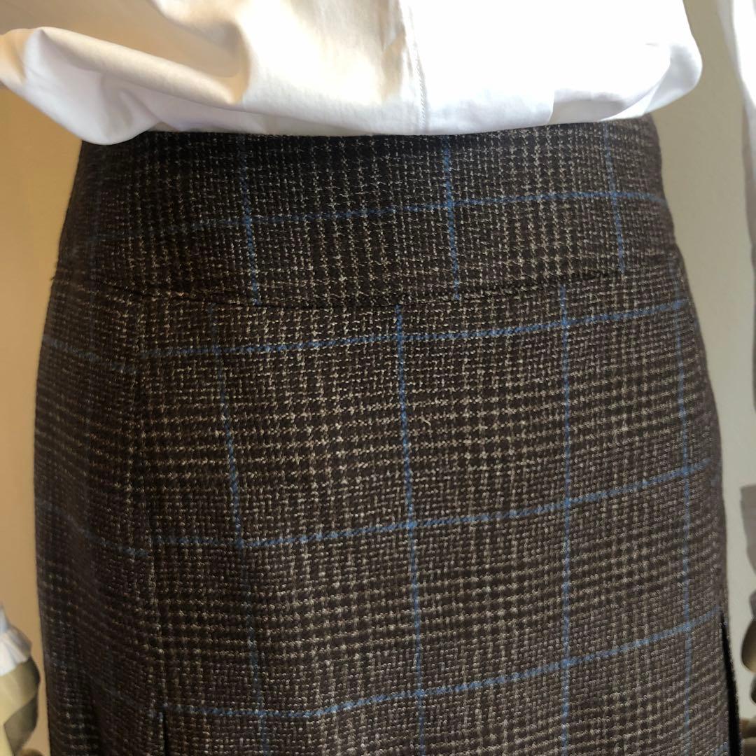 INCOTEX グレンチェック ボックススカート