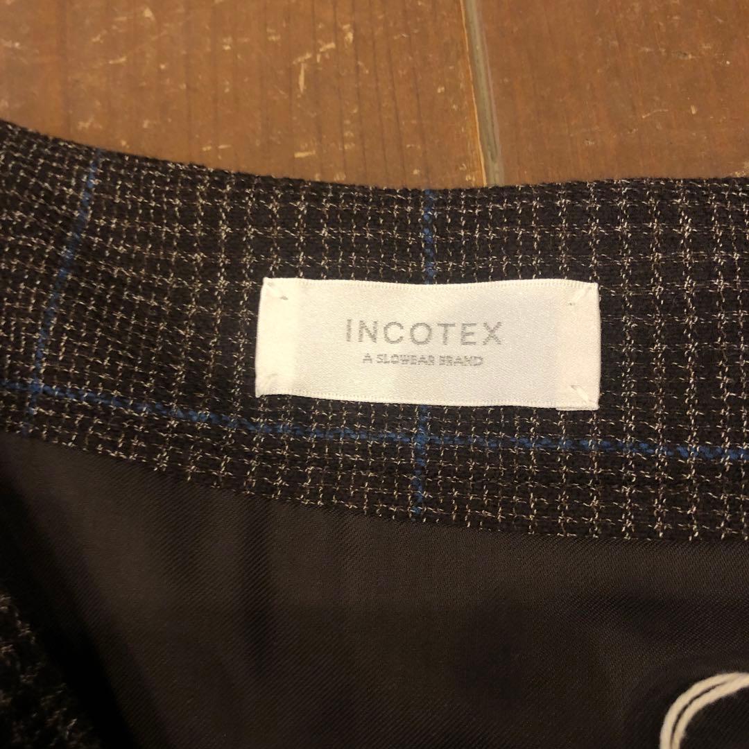 INCOTEX グレンチェック ボックススカート